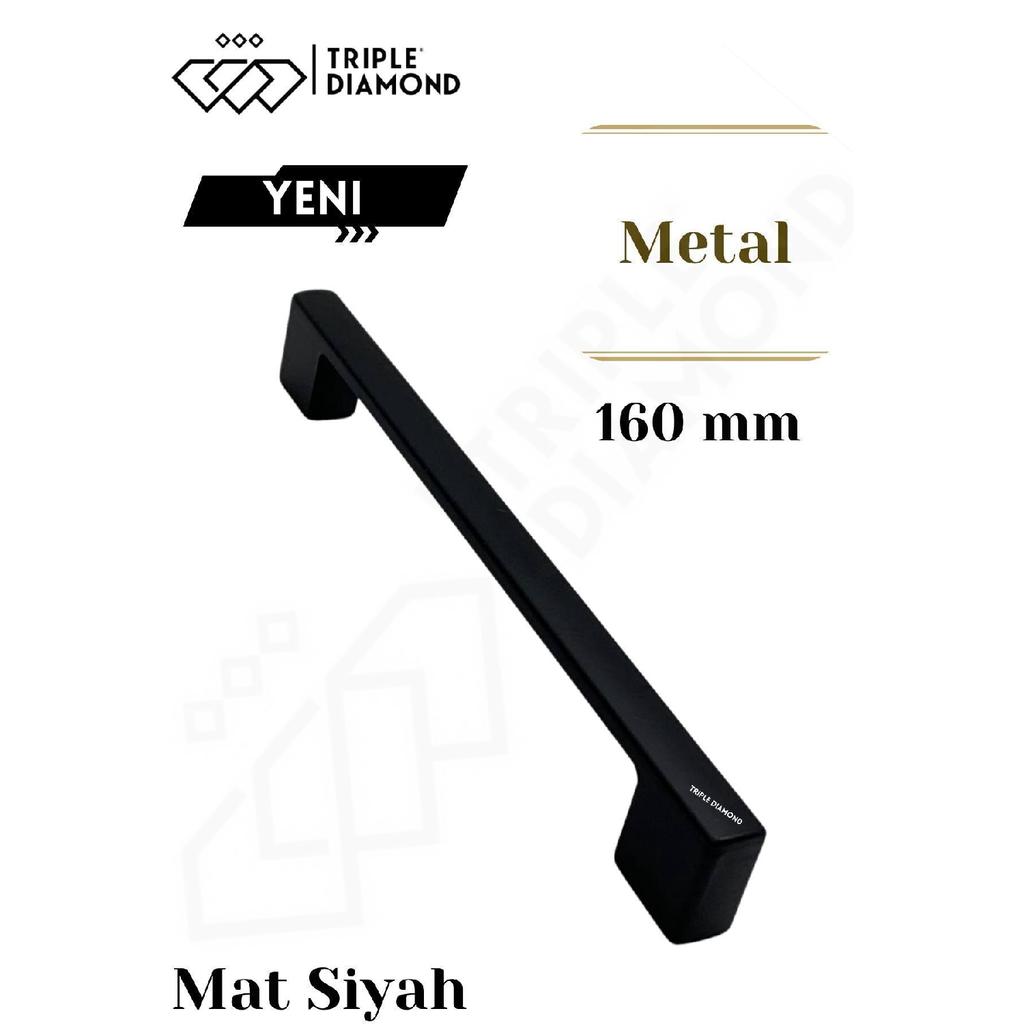 160 Mm Metal Black Drawer Handles Cabinet Kitchen Furniture Handle 1 Piece (16 Cm) = 160mm