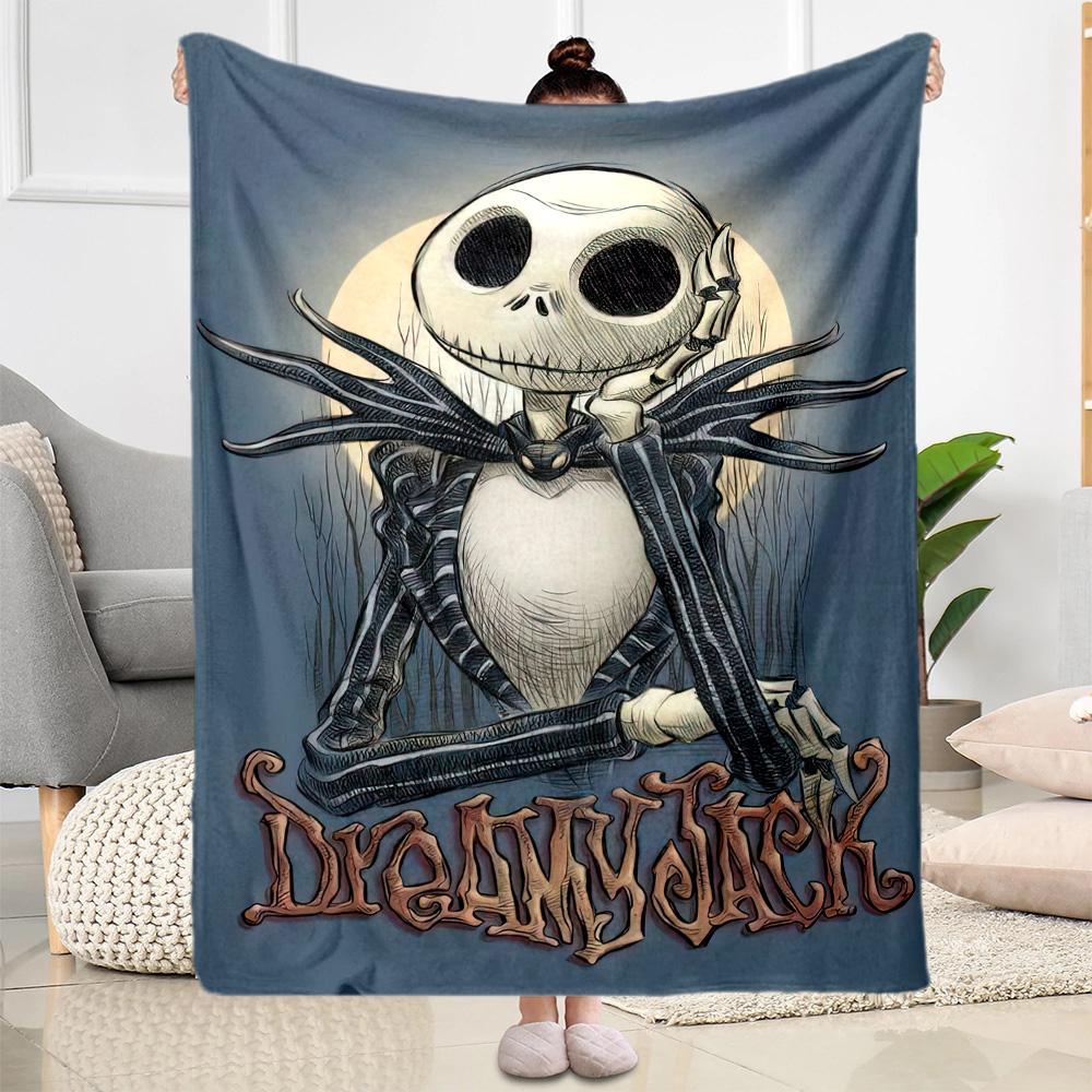 Christmas Nightmare Blanket Durable Comfort Perfect for Bed Seaside Couch All-Season Use Playful Design Ideal Gift for Friends Family Couples Picnic
