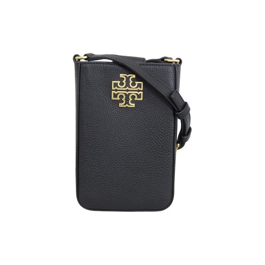 

Tory Burch Solid Gold Double T Logo Hardware Leather Phone Bag Shoulder Crossbody Bag Small Women Bags Black 141000-001 Basic Set (Bag+Dust Bag)