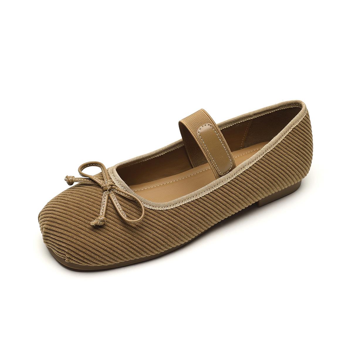 

Weiwei Girl 222-2 балетки женские с круглым носком легкие с бантом одинарные туфли однотонные туфли Мэри Джейн с поясом 35 хаки