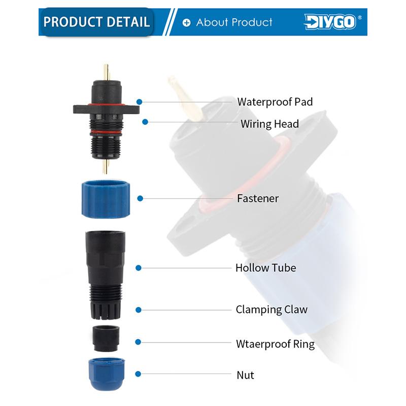 Conector impermeabil SP16, conector de cablu cu 2/3/4/5/6/7/8/9 pini, piuliță de aviație/flanșă/andocare/conector pătrat pentru montare pe panou