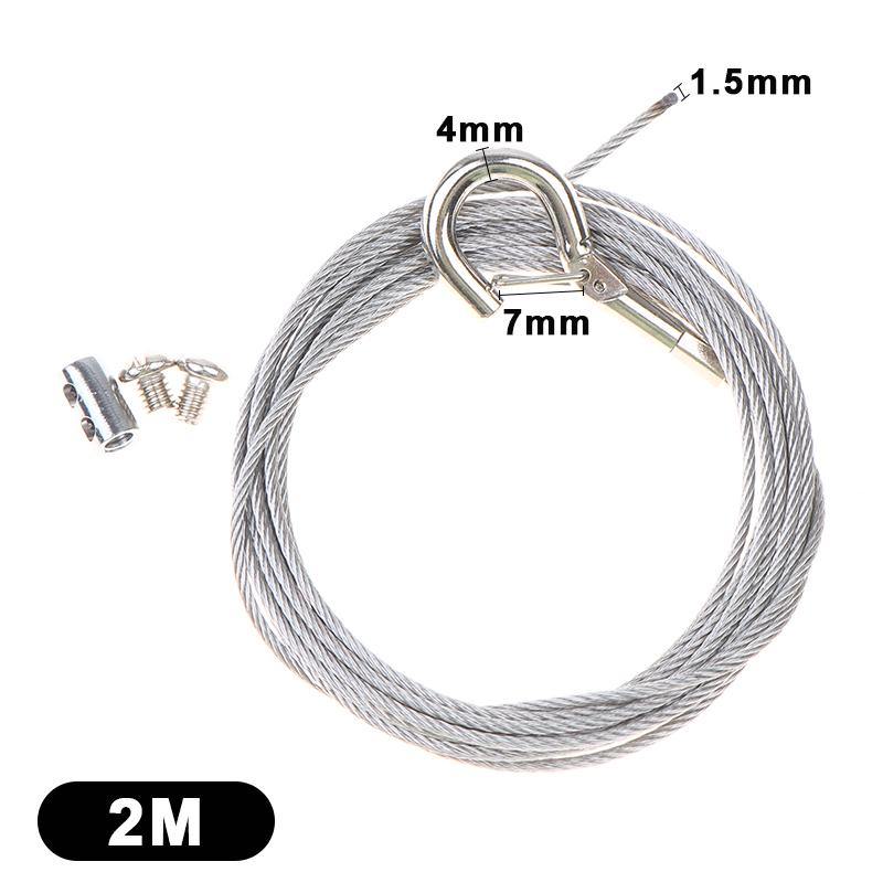 Locking Stainless Steel Wire Rope Adjustable Retractable Suspension Lanyard for Industrial Equipment Hanging Work