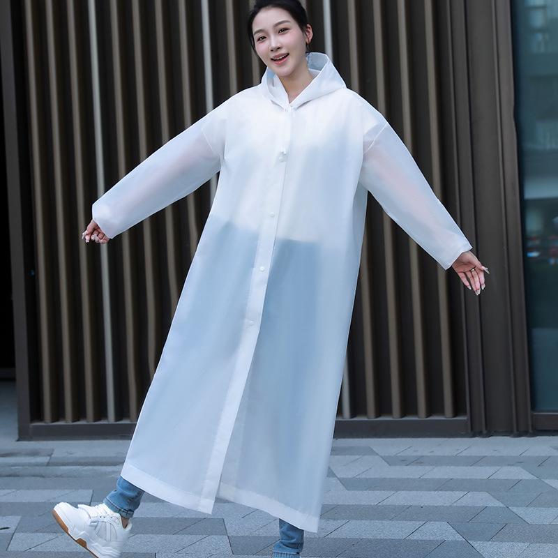 EVA matte adult non-disposable raincoat thickened long light portable unisex logo