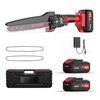 Navin Cordless Lightweight Brushless Two for Limb and Firewood Storage Case Included Chainsaw, 8-inch, Design, Motor, 4.0Ah High-Capacity Motors,