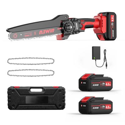 Navin Cordless Lightweight Brushless Two for Limb and Firewood Storage Case Included Chainsaw, 8-inch, Design, Motor, 4.0Ah High-Capacity Motors,
