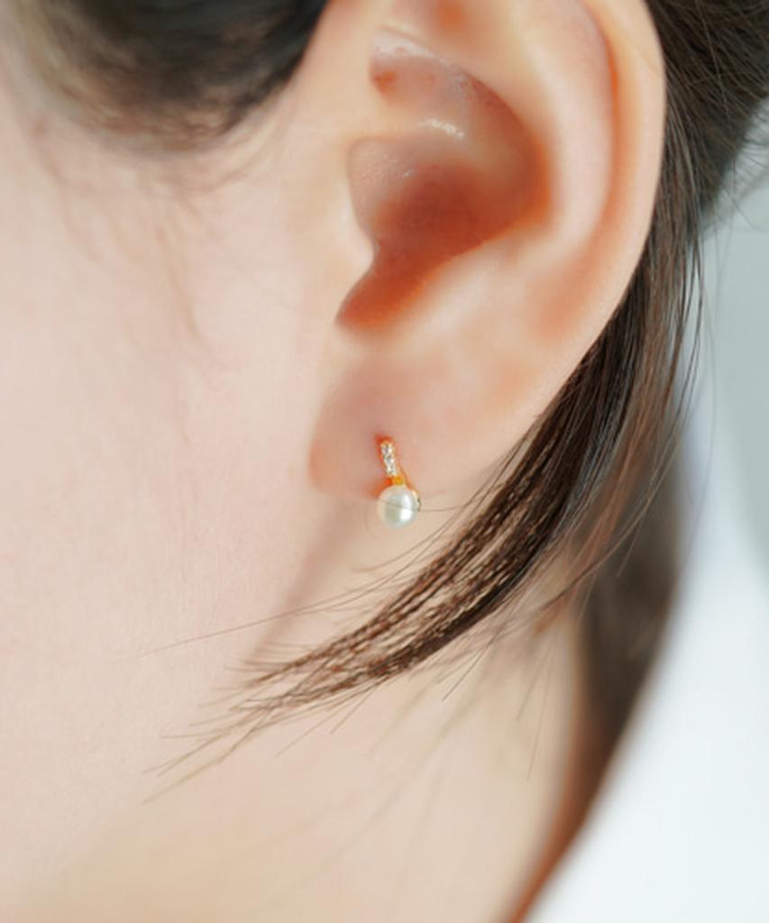 Alleun Silver 925 Pearl Cubic Drop Earrings