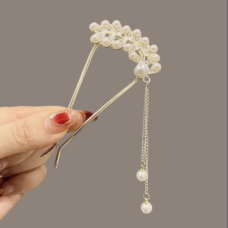Elegant U-shaped Tassel Hairpin: Versatile Ancient Style Accessory for Updos