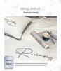Solid Color Washed Cotton Quilt Cover with Simple Embroidery