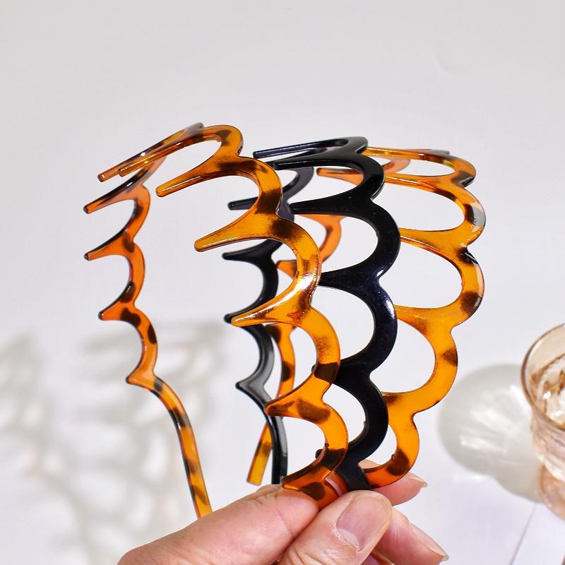 3 Pieces of Wavy, Toothed, High Cranial Top Texture Hair Bands, Pressure-free, Suitable for Both Men and Women