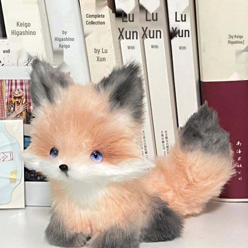 Velvet Chenille Stems DIY Fox Doll Kit - Handmade Plush Toy Figurine Pendant