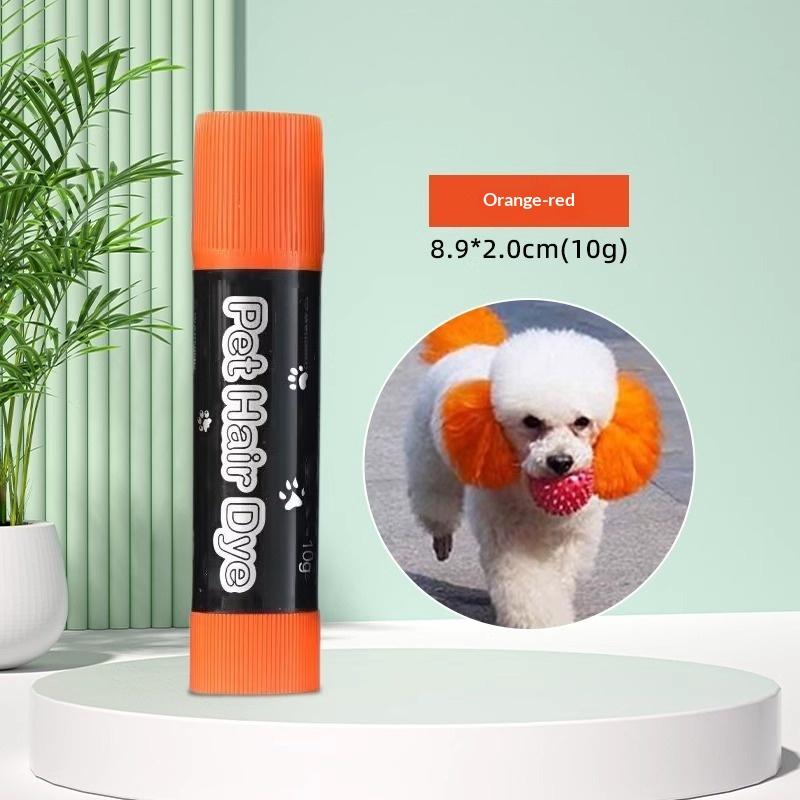 Spezieller Haarfärbestift für Haustiere, leicht zu reinigen, Einwegprodukt, ungiftig, leuchtend, auswaschbar, farbenfrohe Hundehaarfärbepaste, Tiermarker-Stift