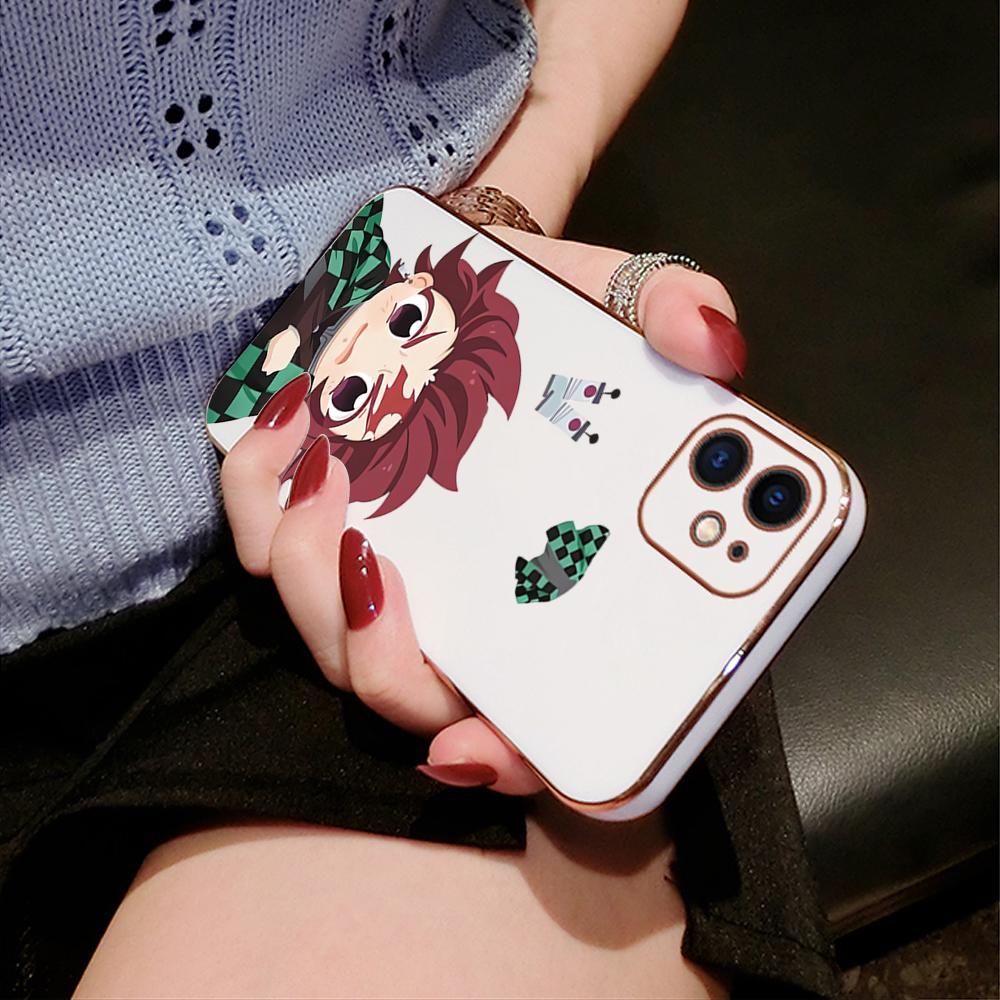 Colorful Printing Patterns Square Edge Pattern Casing Plated Phone Shell Luxury Plating Soft Phone Case for iPhone Motorola Moto OnePlus Samsung