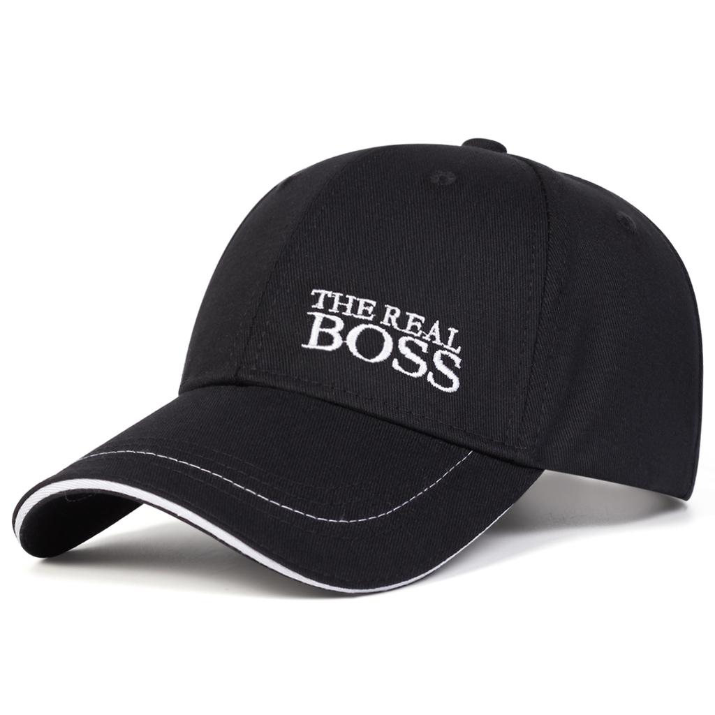 Letter THE REAL BOSS Embroidered Baseball Cap Men and Women Adjustable Outdoor Cotton Hat Fashionable Casual Travel Hats Golf Caps
