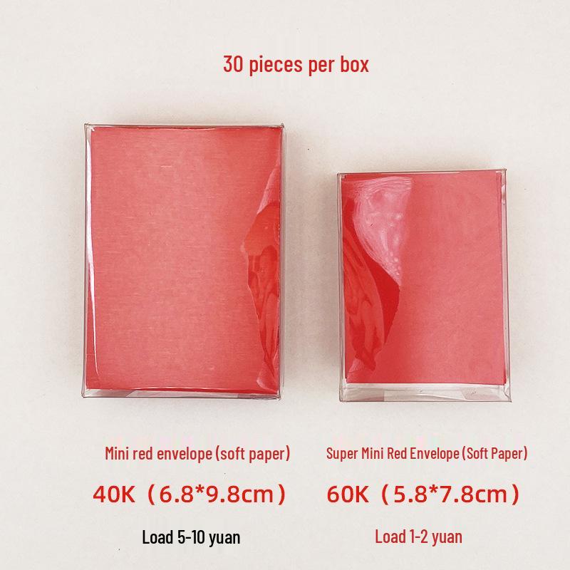 Mini Red Wedding Envelopes In Transparent Plastic Box - Lucky Money Envelopes