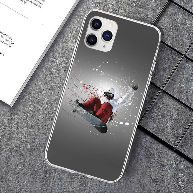 Sports Snowboarding Phone Case for iPhone 11 12 13 Mini Pro XS MAX 8 7 6 6S Plus X 5S SE 2020 XR Case