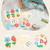 Wooden Flower Stacking Puzzle Set, Early Educational Toys, Color and Shape Matching Toy for Children