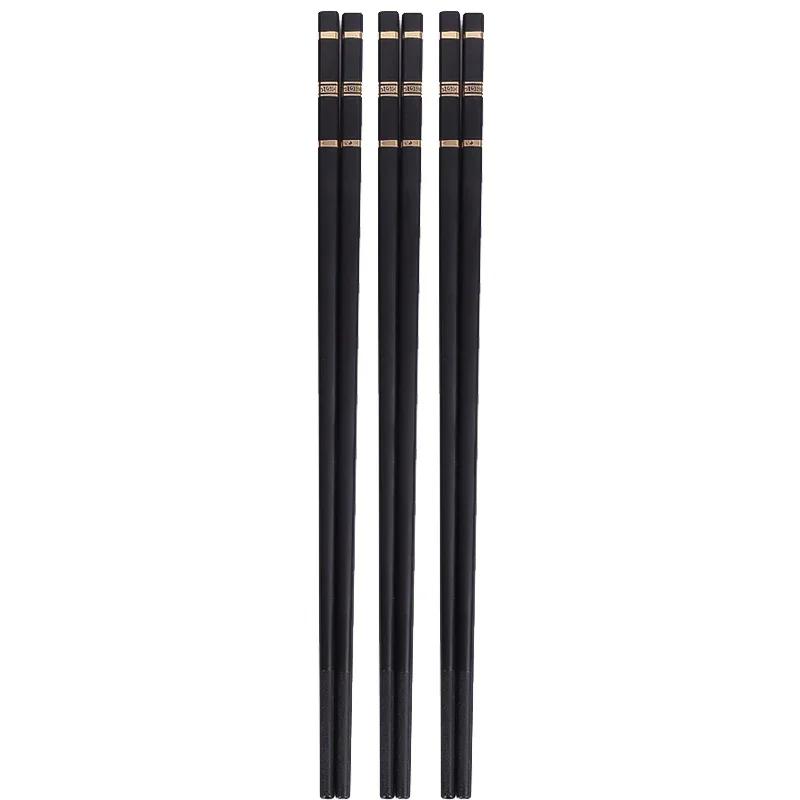 Metal Alloy Chinese Chopstick Reusable Non-slip Sushi Food Chop Sticks Japanese Korean Chopsticks Kitchen Tableware Accessories
