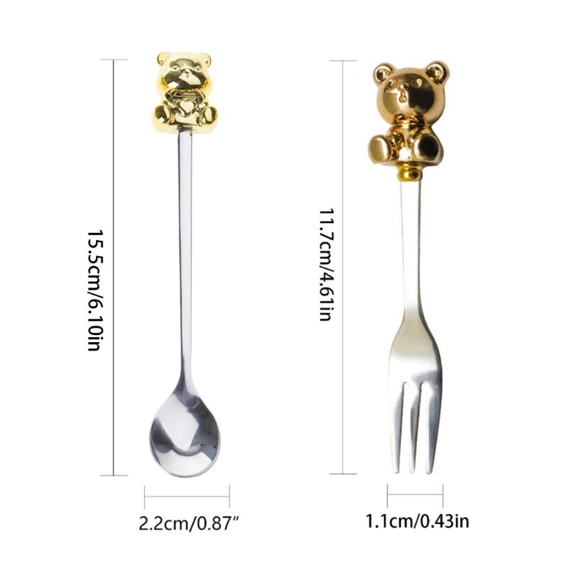 Set of 6 Stainless Steel Material Coffee Spoons/Dessert Forks Party Supplies