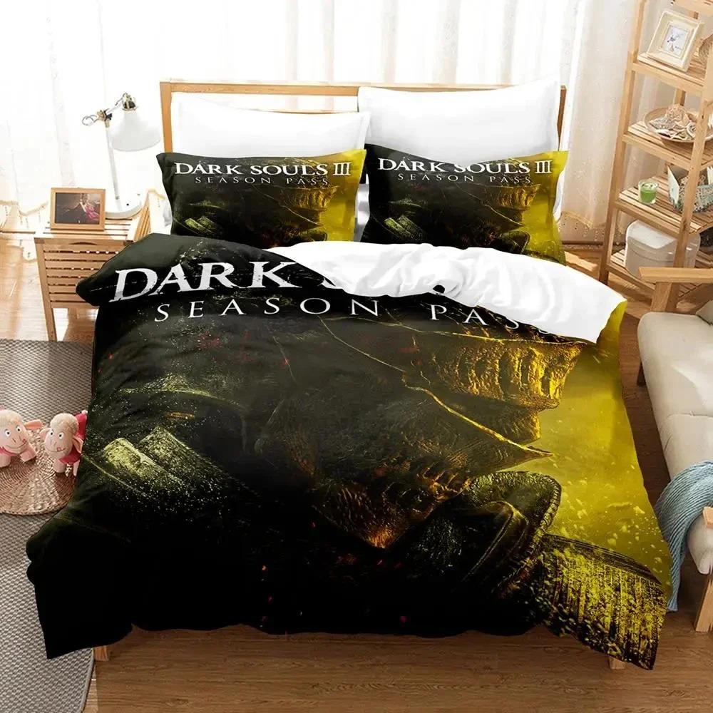 Game Dark Souls Bedding Set Duvet Cover Bed Set Quilt Cover Pillowcase Comforter King Queen Size Boys Adult Bedding Set