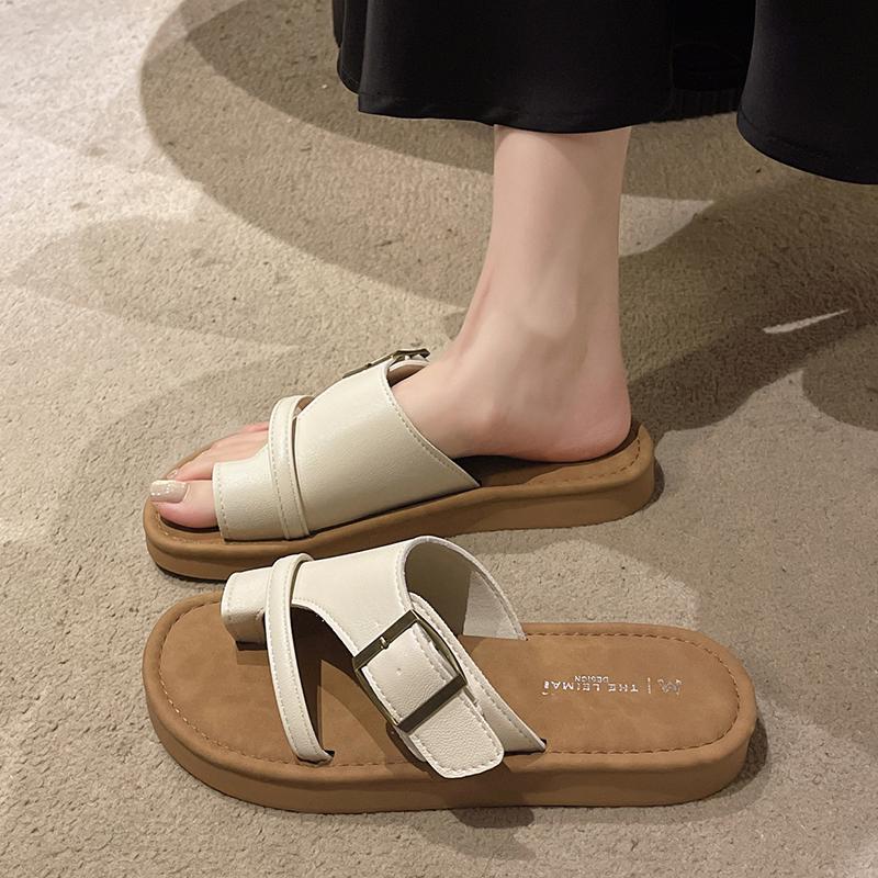 Fashion Shoes Woman 2025 Female Slippers Rubber Flip Flops New Hawaiian Beach Flat Summer Retro Scandals Slides Rubber Slippers Shoes Wo