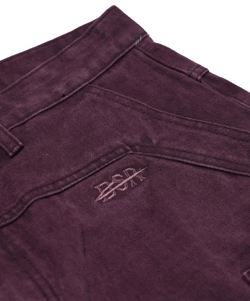 Bieseulaebis Patch Pocket Cotton Pants Wine