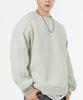 MOZMOZ Heavy Weight Pigment Back Embroidery Cutout Oversized Sweatshirt Beige