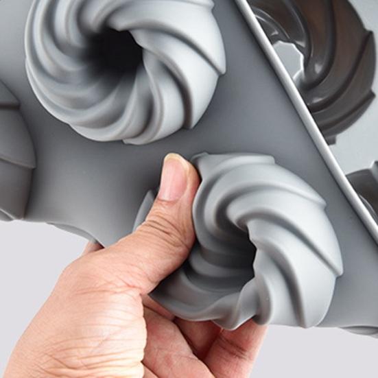 6-dutinková silikonová forma na věnec Vánoční pečicí forma na cupcakes mýdlo čokoládu Flexibilní DIY řemeslná forma a forma na sváteční pochoutky