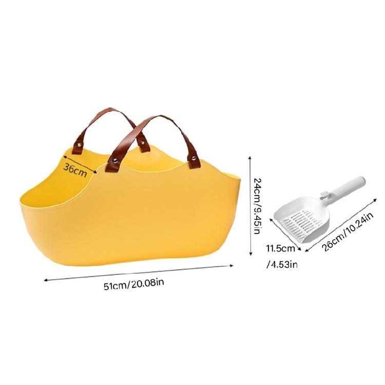 Plastiková přenosná kočičí toaleta s madlem pro starší kočky Snadno čistitelná podestýlková vanička Kočičí toaletní vaničky Velká krabice