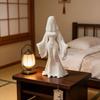 1Pcs 3D Printed White Dress Ghost Sculpture Model Ornament Funny Ghost Statue Halloween Indoor And Outdoor Decoration