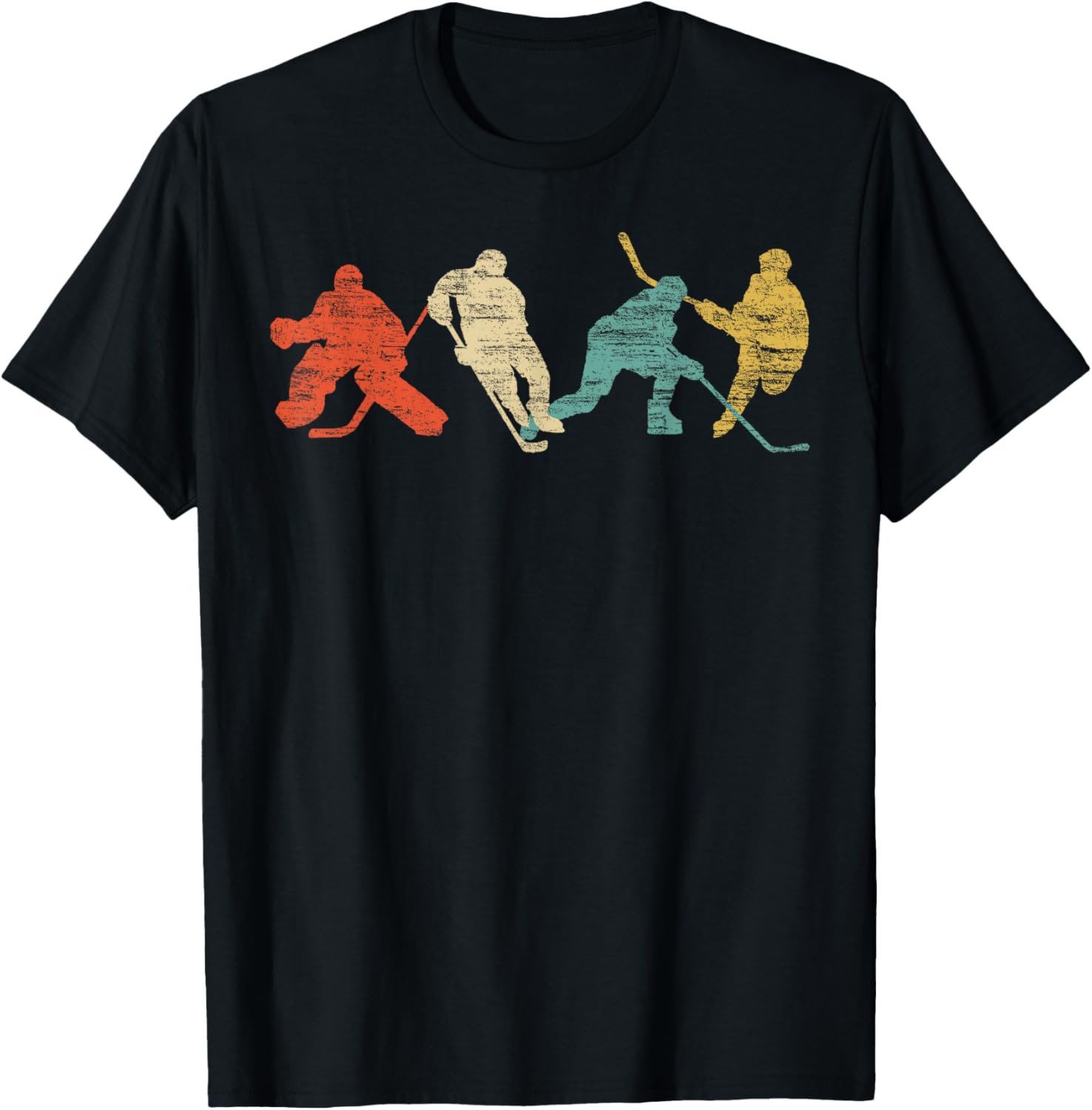 

Classic retro style hockey T-shirt Men s fun printed shirt Fashion casual unisex oversized short-sleeved crewneck clothing 4XL