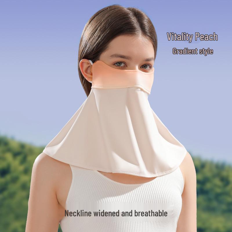 Ice Silk Anti-UV Face Mask with Eye Corner Protection & Moisturizing Hyaluronic Acid