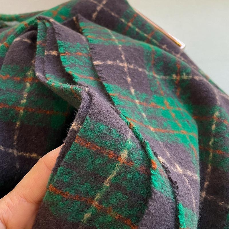 2023 Retro Grün Damen Imitatkashmir Dick Schal & Stola - Neujahr Weihnachts Kollektion