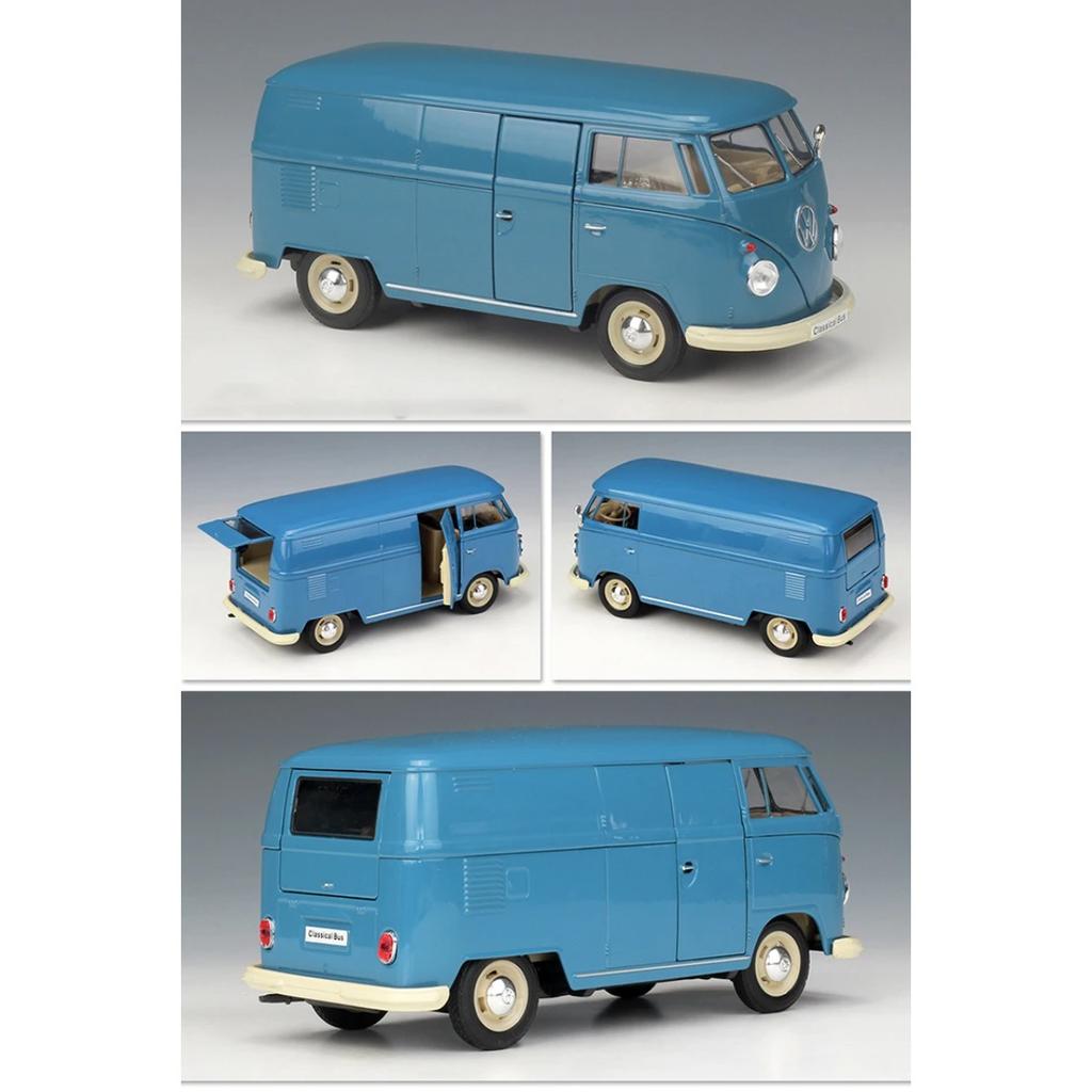 Welly 1/24 Volkswagen VW T1 BUS Alloy Car Diecasts & Toy Vehicles Car Model Miniature Scale Model Car Toy for Children