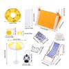 Kids Camping Toy Set Portable Tent Mini Towel Inflatable Rings Dollhouses Props For Outdoor