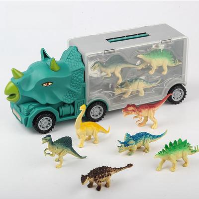 Children's Toy Trailer Container Truck Dinosaur Storage and Transportation Vehicle Combination Set Dinosaur Car Kindergarten Model Toy