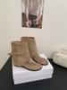 Inner heightening khaki toe cool boots women's shoes summer travel Xinjiang boots thin trouser boots small short boots