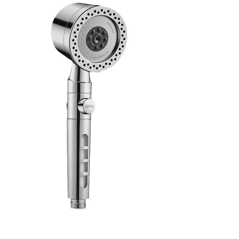 New Model Handheld Showerhead with Spray Nozzle Pressurized Filtered Skin-Friendly Chlorine Removal Household Shower Head (as the picture,ABS Plastic)
