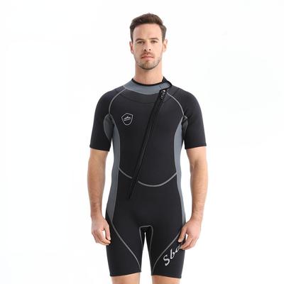 Traje de neopreno de 1,5 mm Ropa de baño para hombre Manga corta Patchwork Traje de baño Traje de buceo Traje de una pieza Surf Traje de neopreno para medusas