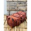 Leather Large Duffle Travel Bag Handmade Real Goat Leather With 2 Journal's Gift