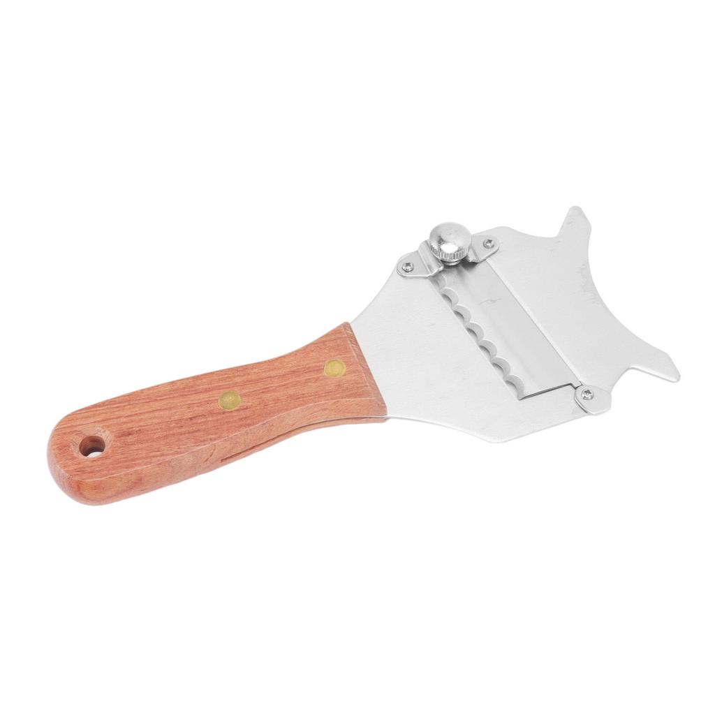 Trüffelhobel Wellenschliff Holzgriff Edelstahl Handhobel Käsereibe Schneider für