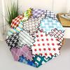 1pc Fabric Pattern Automatic Open, Sturdy Iron Frame, Compact Folding Design, All-Season Portable Umbrella for Women & Men, Outdoor Umbrella