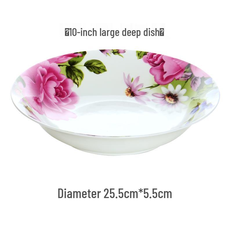 Imperial Concubine 10-inch Porcelain Soup and Serving Plate