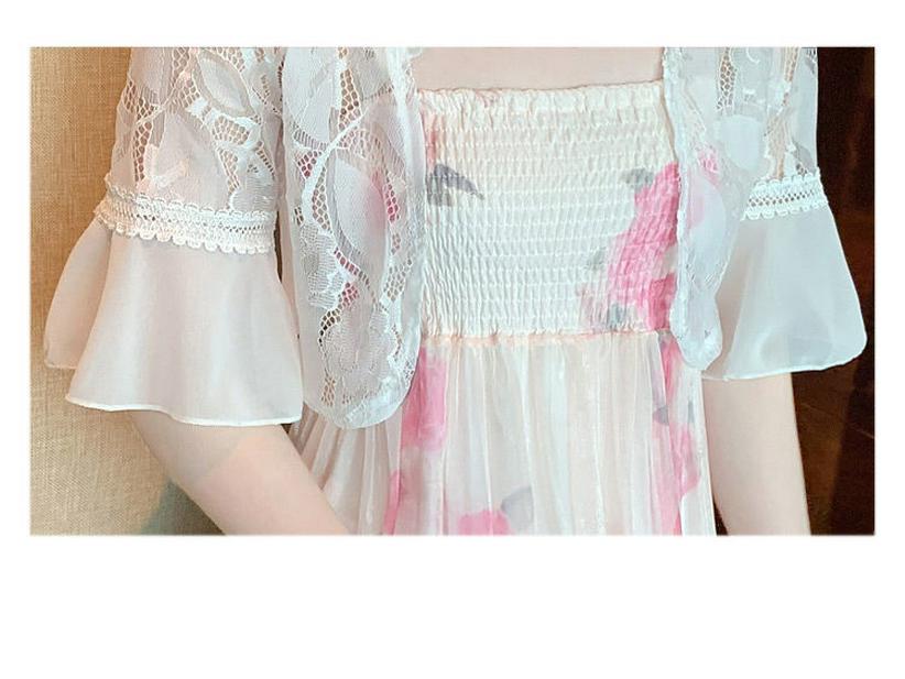 Women's Versatile Lace Bell Sleeve Summer Cardigan - Lightweight Sun Protection Shawl