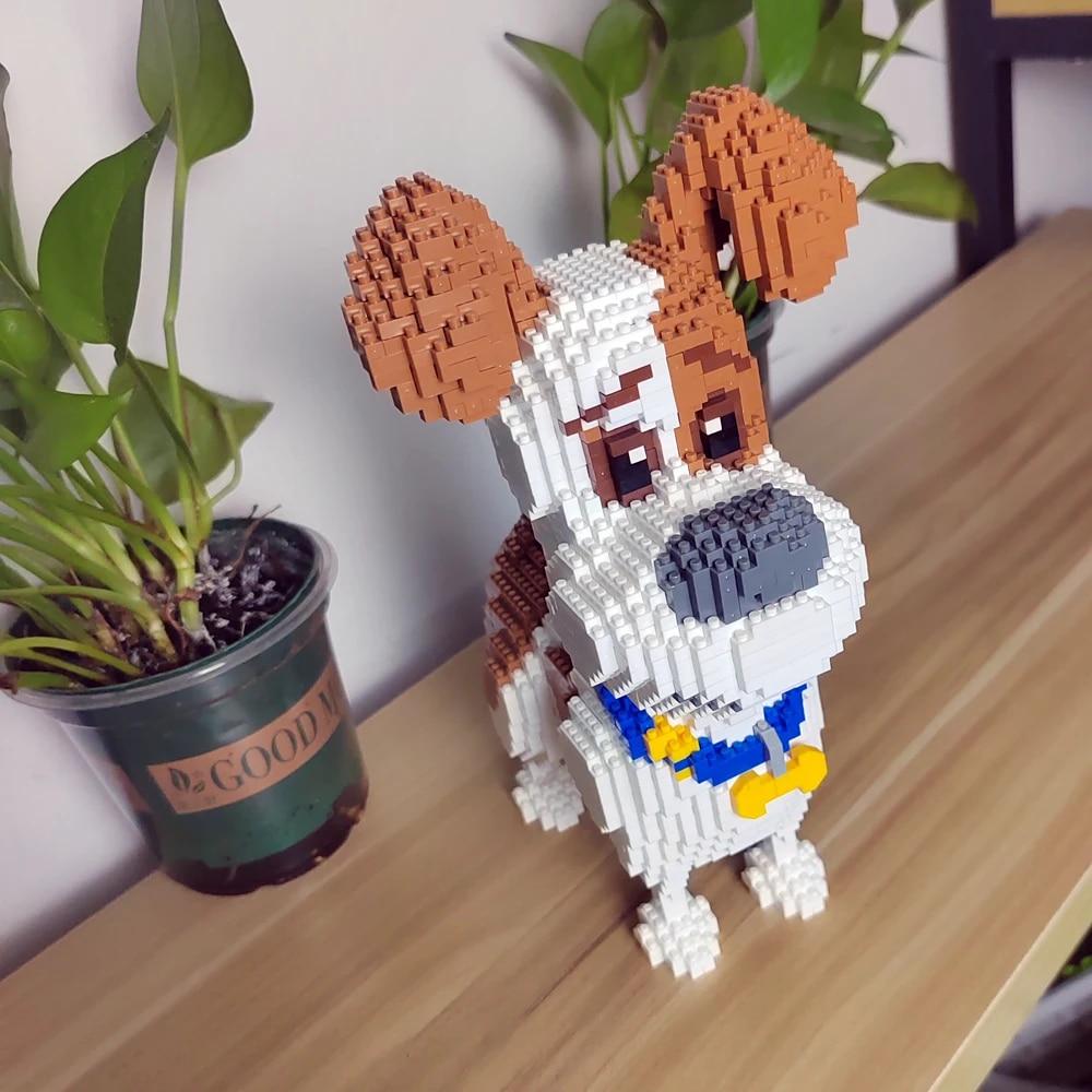 Blocchi da Costruzione a Forma di Cane e Gatto Carini, Set Modello Fai-da-te Gioco Creativo di Costruzione, Mattoncini da Collezione, Idea Regalo Unica