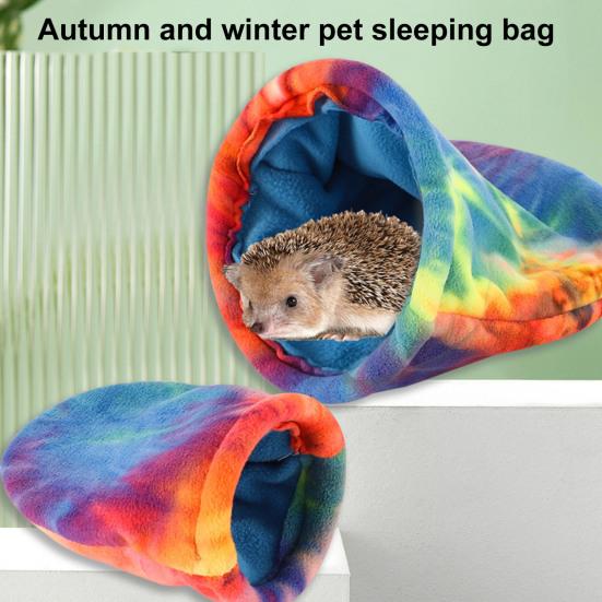 

Уютный спальный мешок для хомяка, теплый милый утолщенный дизайн, универсальный плюшевый маленький кролик, осенне-зимнее гнездо