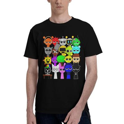 Custom Mens Sprunki T Shirt ShortSleeve Cotton Tshirt Streetwear Tshirt Leisure Music Game Tee Loose Fit Clothing