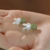 Recommended Jewelry Cute rabbit*Natural Hetian Jade Earrings with a High-End Feel, Little Rabbit Stud Earrings for Women