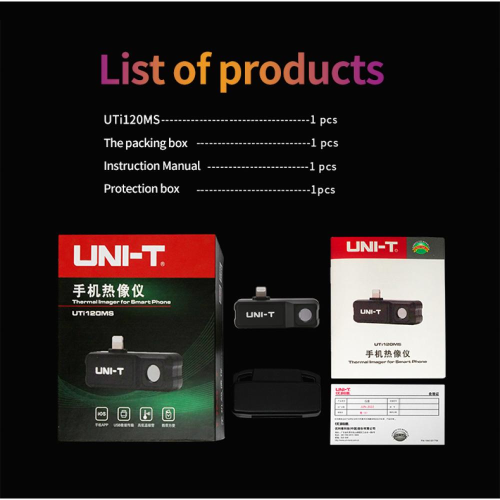 UNI-T Thermal Imager For Phone UTI120MS Thermal Imaging Camera For IOS PCB Circuit Floor Heat Detection