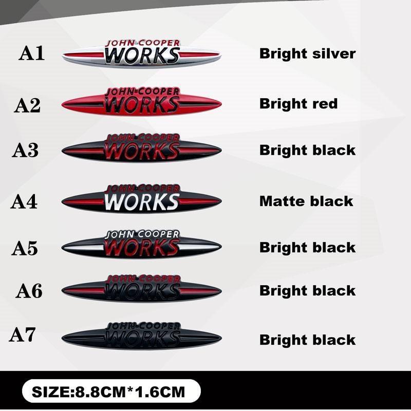 Dla Mini Cooper S F55 F56 F60 F53 F54 R55 R56 R60 R61 R58 F57 Cooper Works metalowa plakietka karoseria naklejka dekoracyjna części