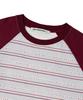 ESCAPEFROM Burgundy Star Logo Stripe Full Print Long Sleeve